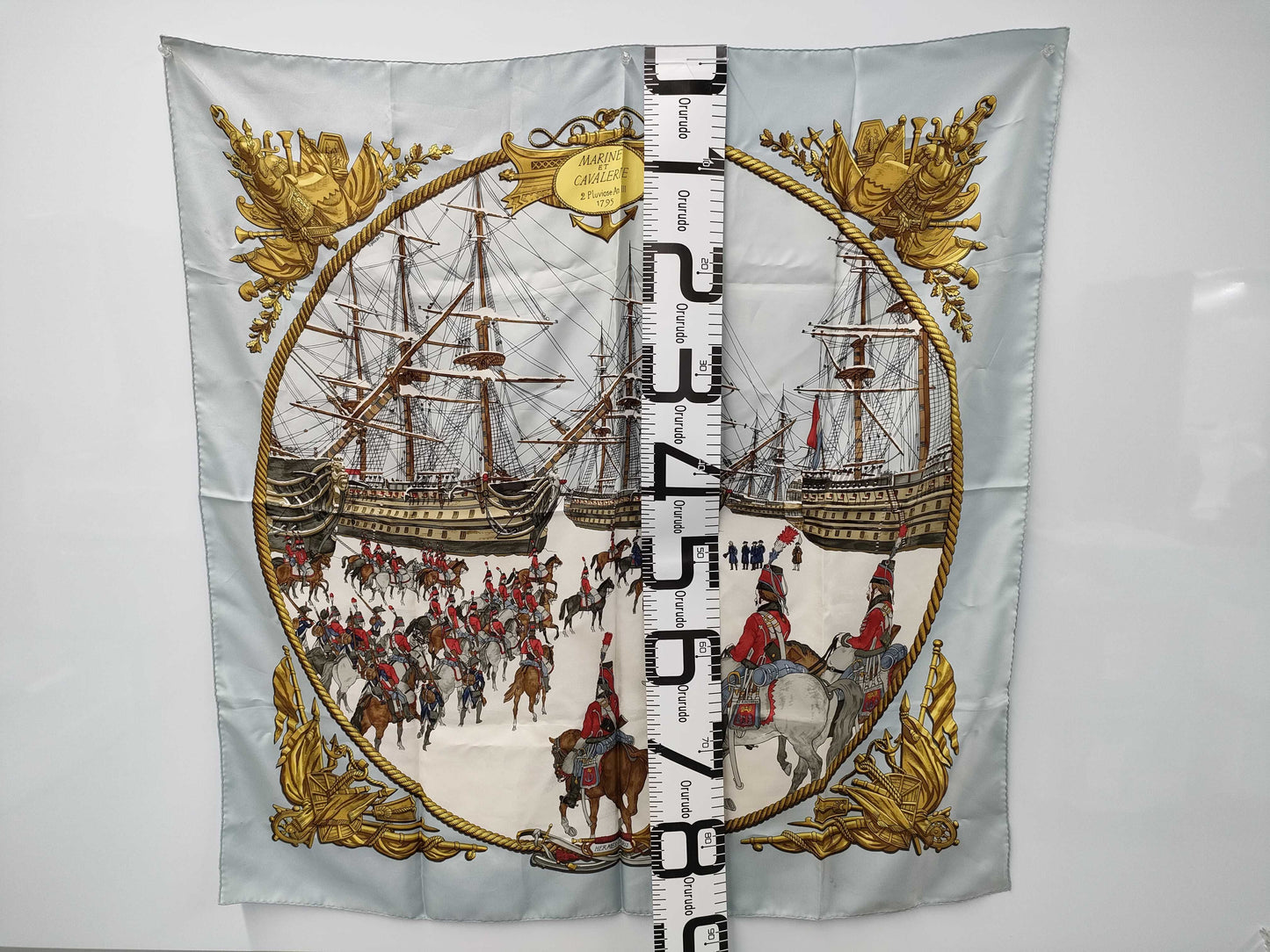 HERMES Carré 90 MARINE ET CAVALERIE Other accessories