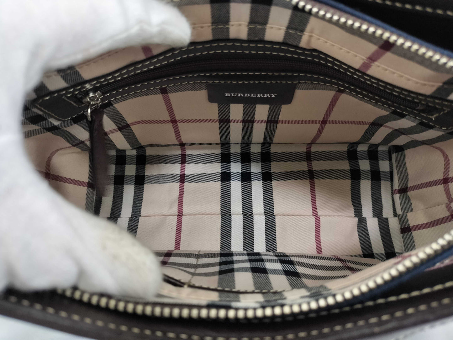 BURBERRY Shoulder Bag Canvas/Navy Shoulder Bag