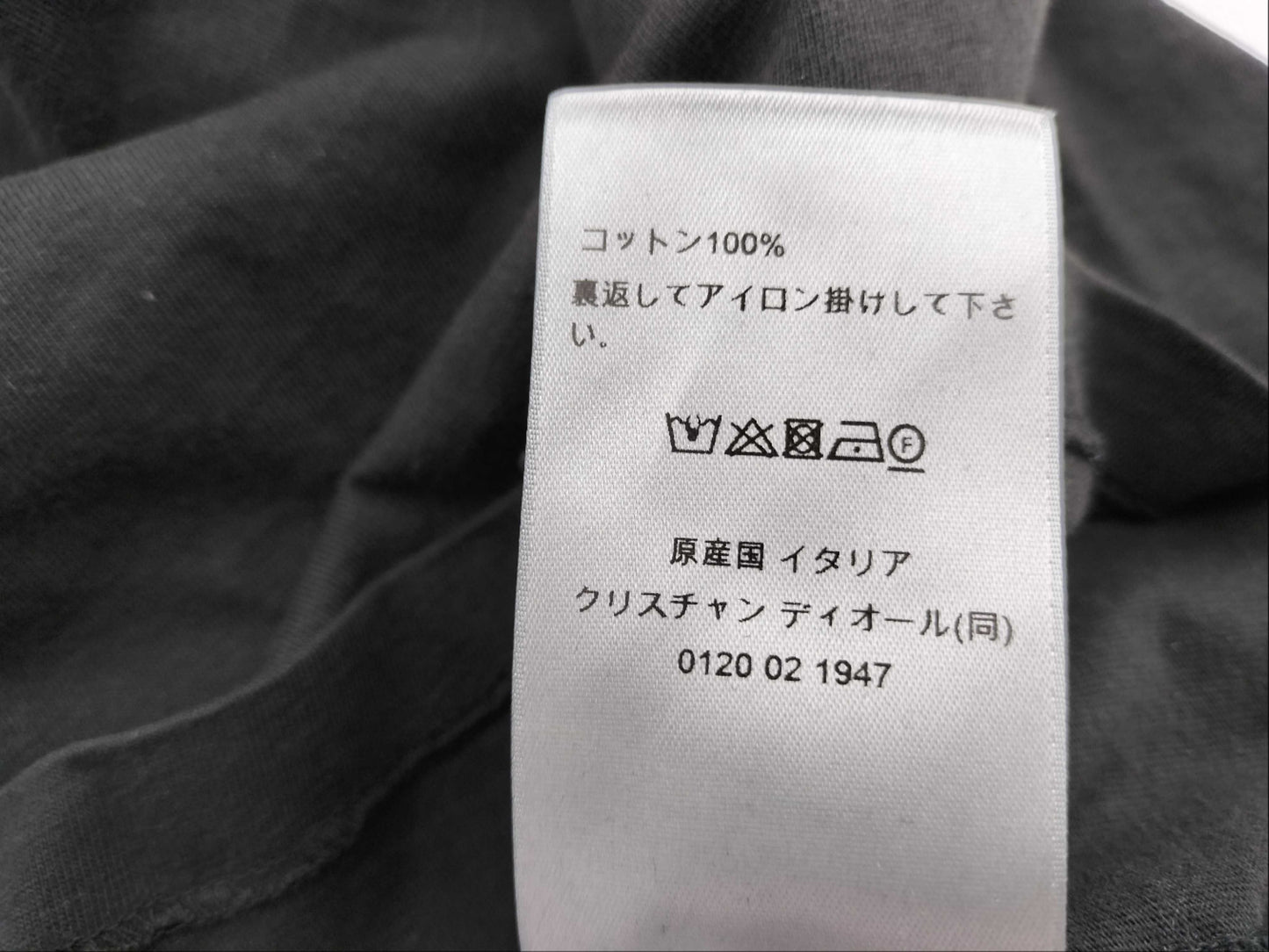Dior long sleeve/logo/back print/black T-shirt