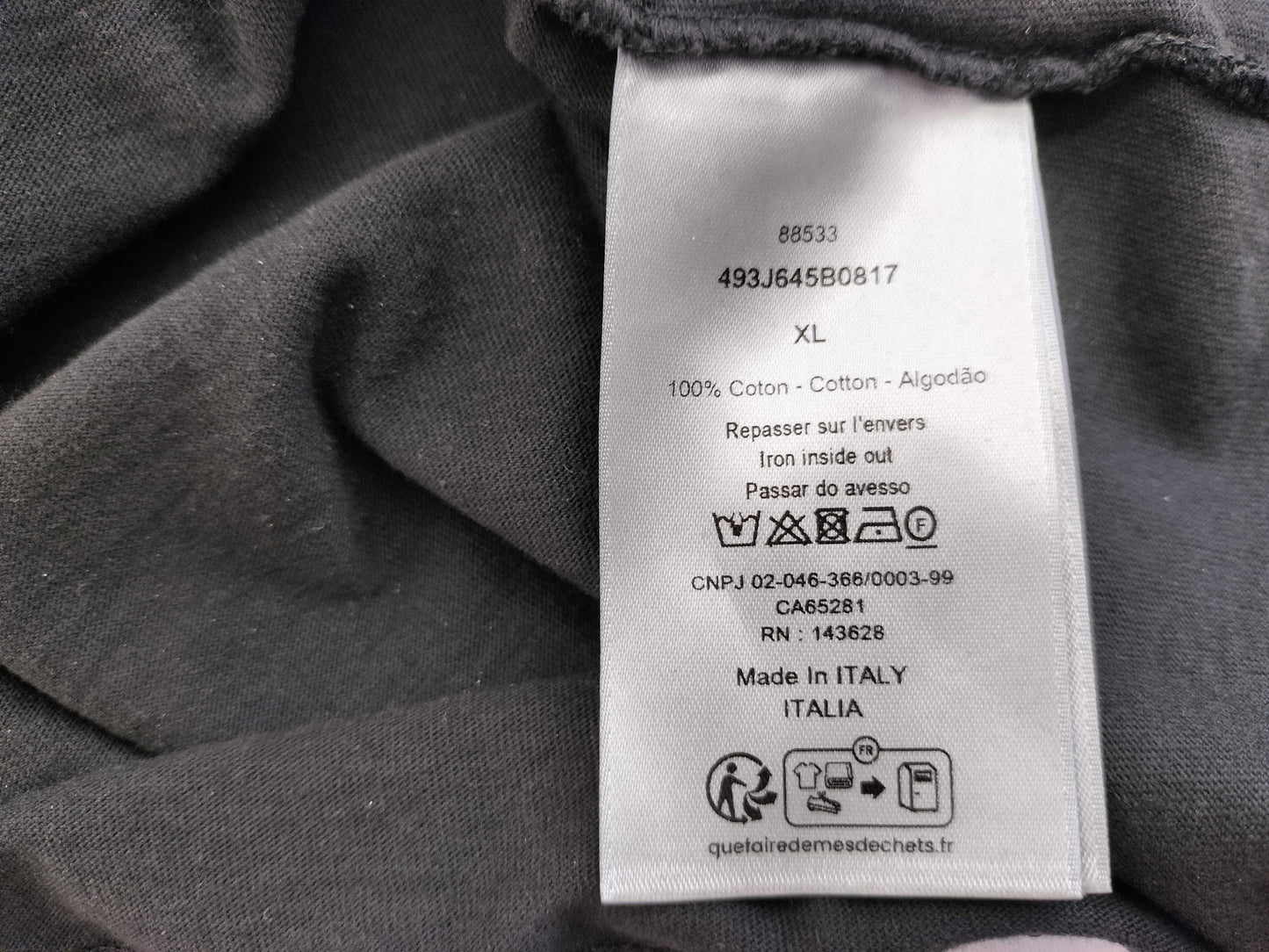 Dior long sleeve/logo/back print/black T-shirt