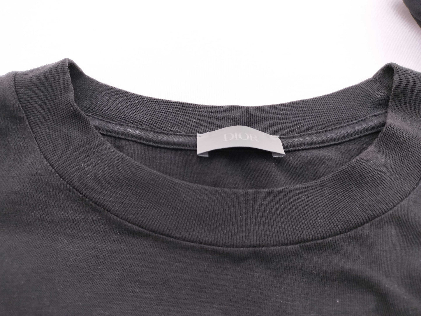 Dior long sleeve/logo/back print/black T-shirt