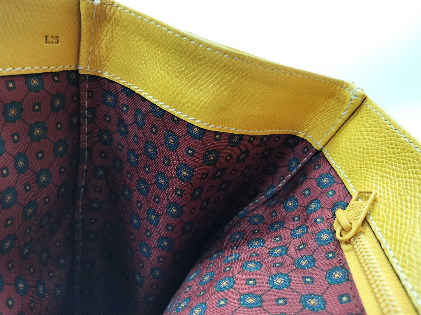 LOEWE Leather Tote Anagram Yellow Gold Hardware Shoulder Bag