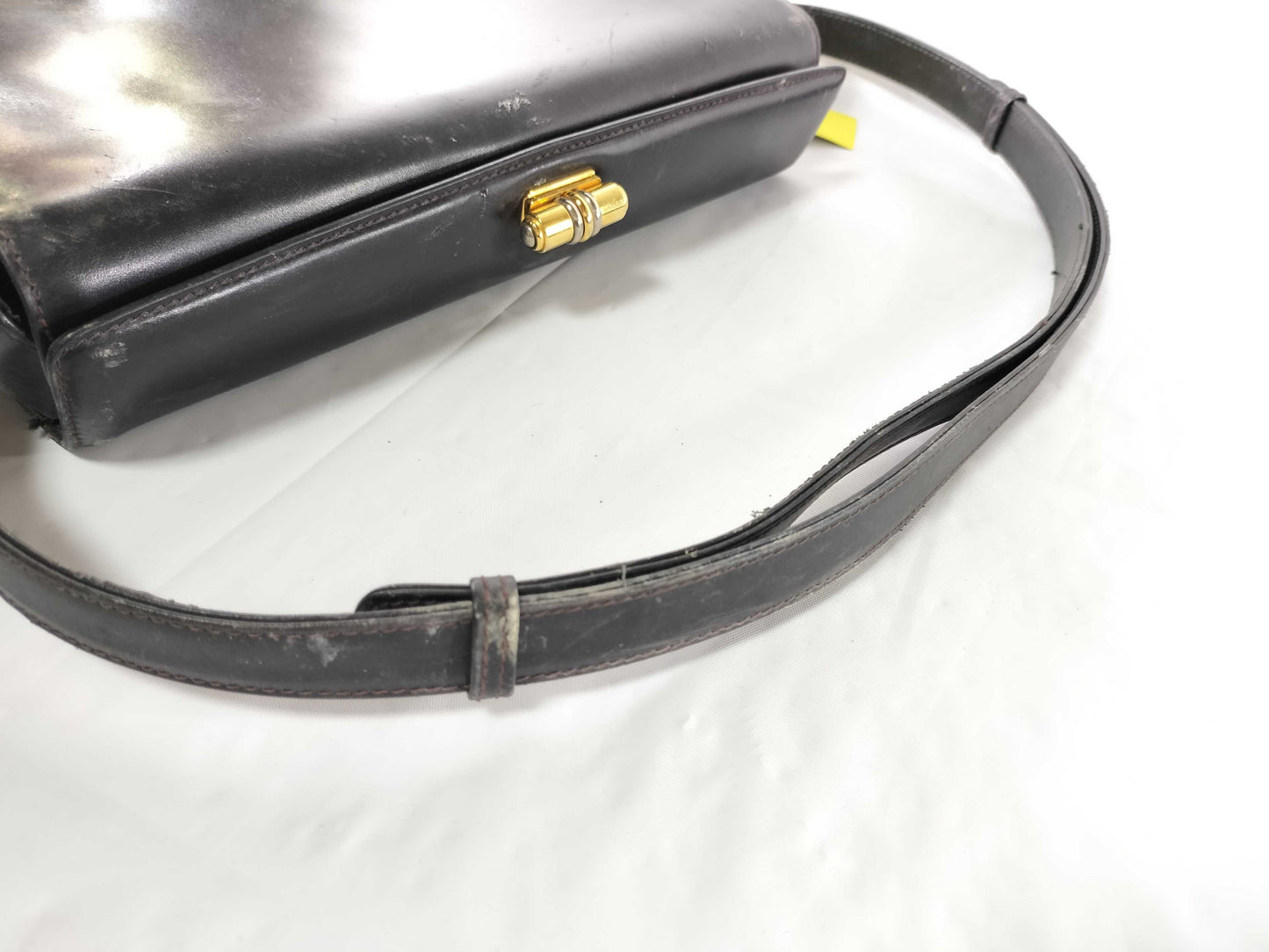 GUCCI One-Shoulder Leather Old Turnlock Shoulder Bag