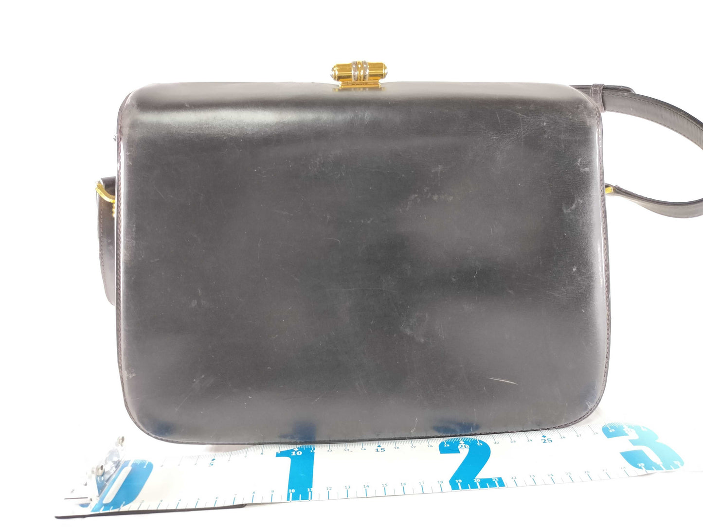 GUCCI One-Shoulder Leather Old Turnlock Shoulder Bag