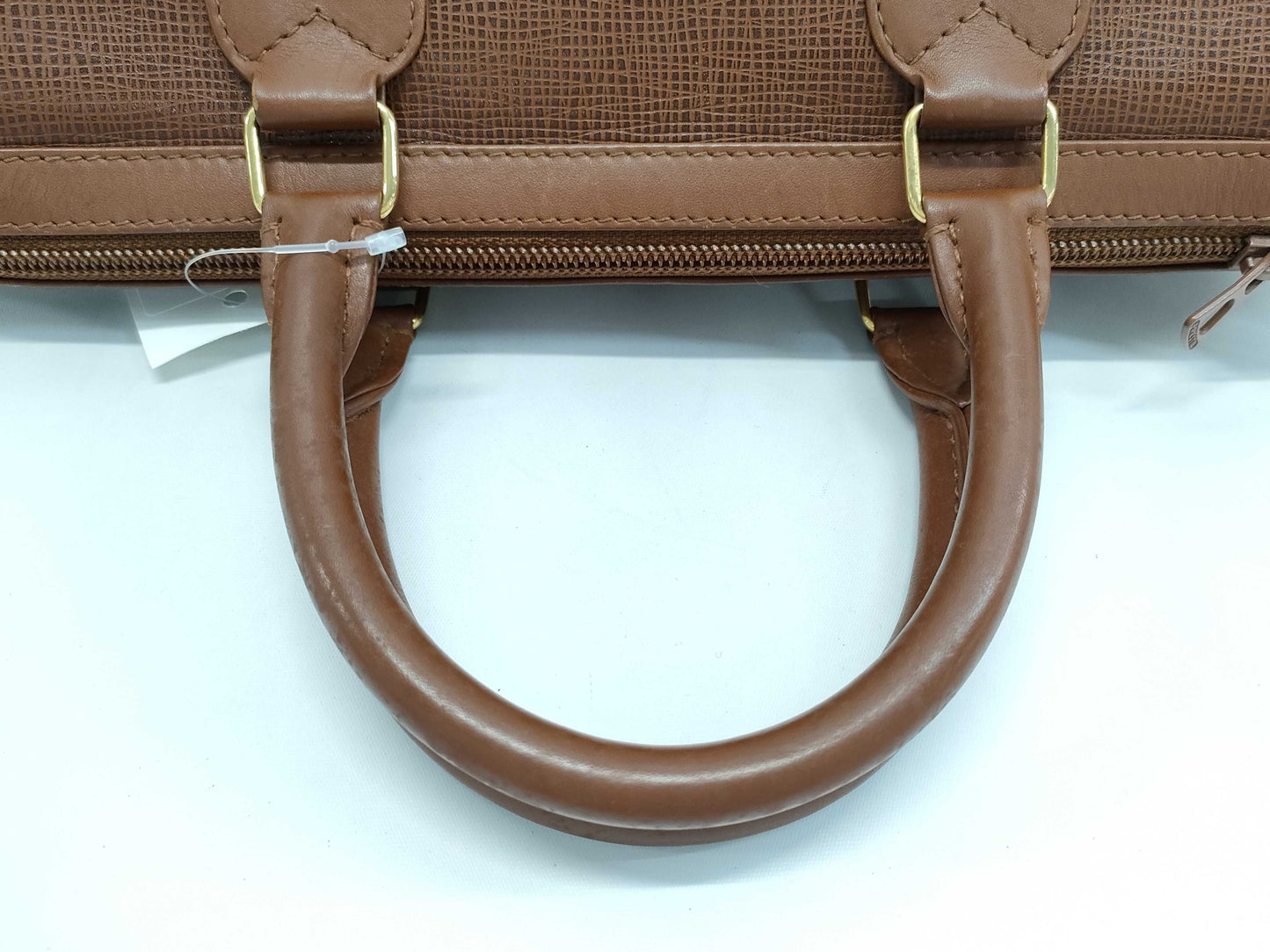 HUNTING WORLD Leather Handbag Brown Handbag