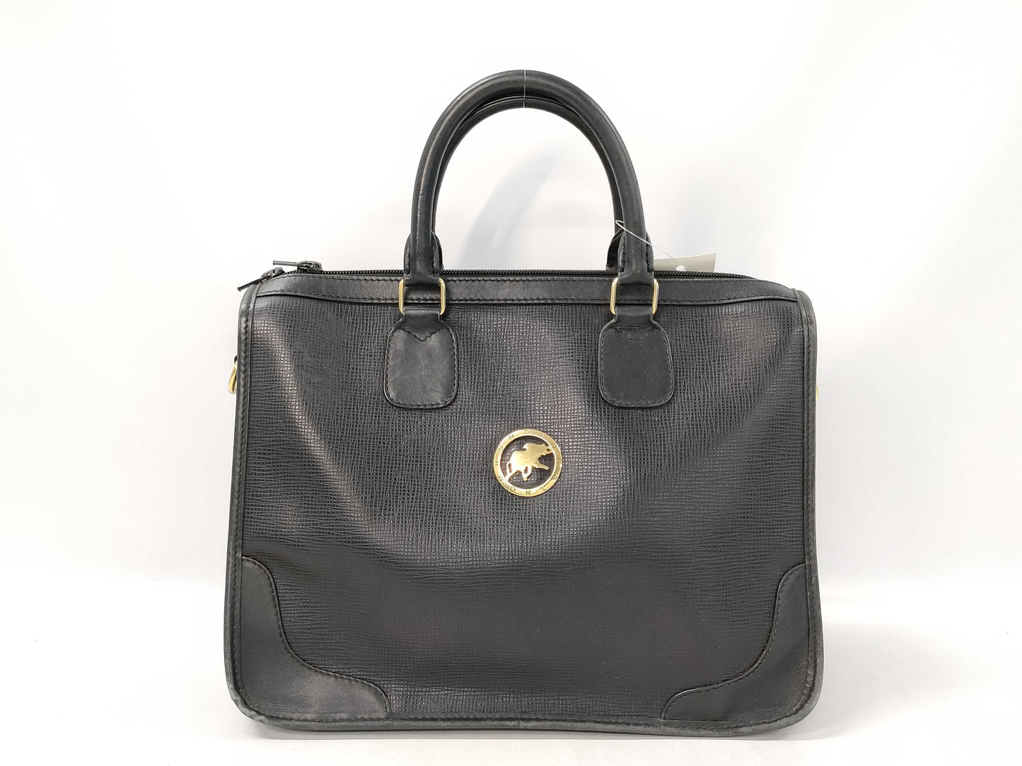 HUNTING WORLD Leather Handbag Black Handbag