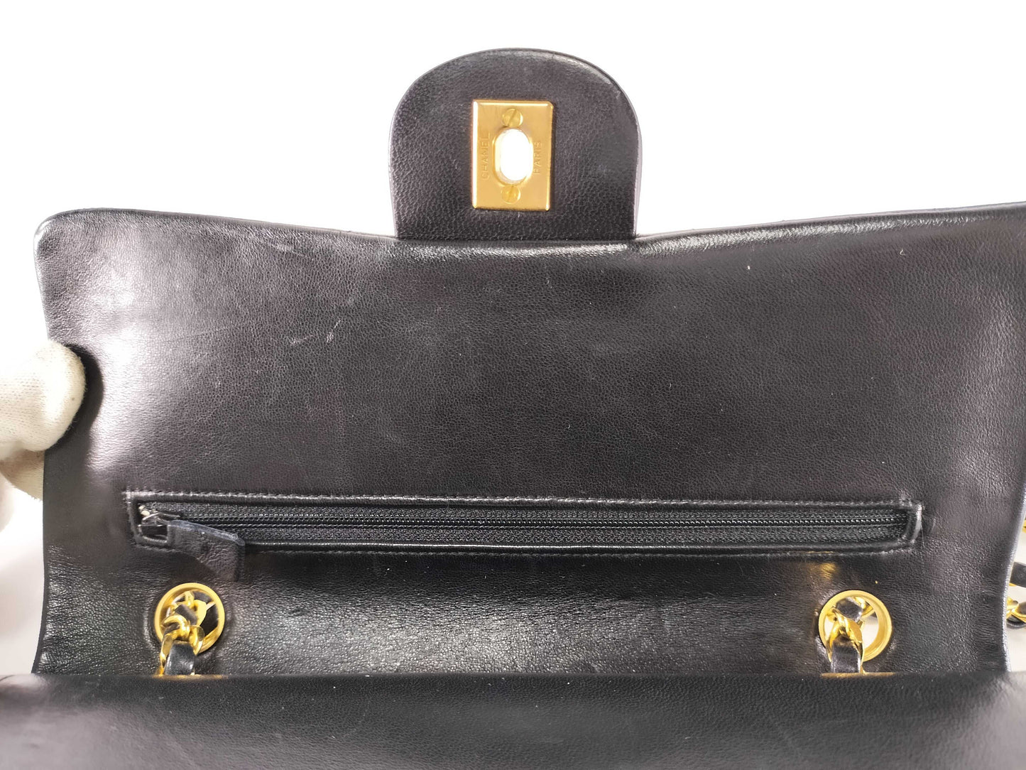 CHANEL Seal 0 Series Lambskin Matelasse Double Flap Shoulder Bag 0738209