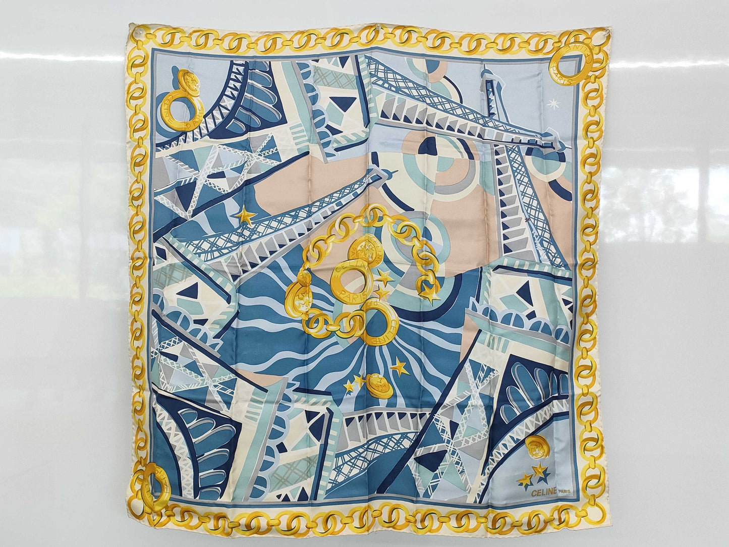 CELINE Blue Scarf