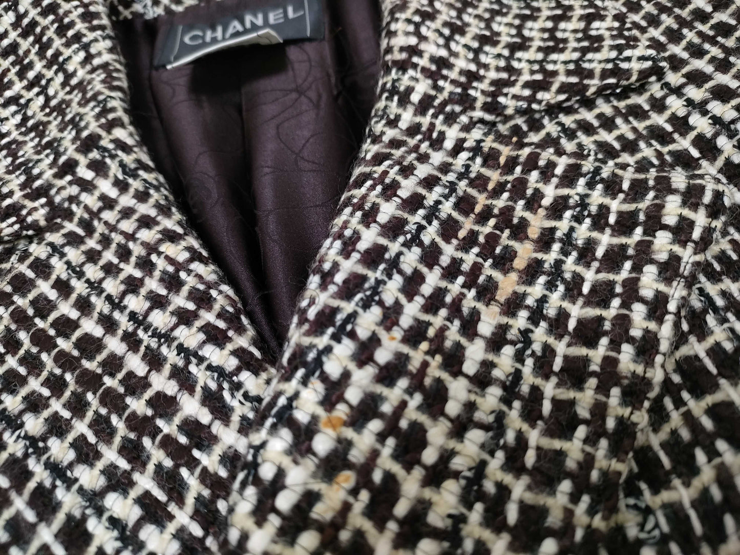 CHANEL Tweed Coco Button Coat Jacket 01A Jacket