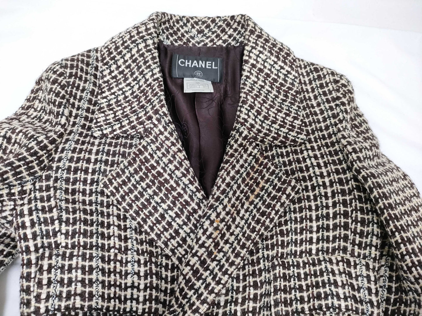 CHANEL Tweed Coco Button Coat Jacket 01A Jacket