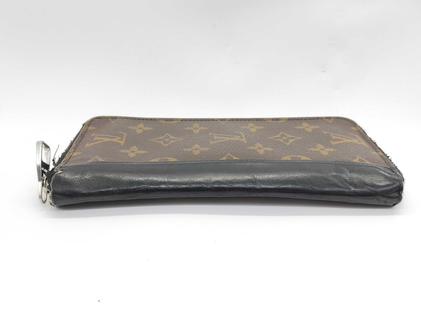 LOUIS VUITTON CA 2148 Monogram Macassar M60109 Macassar Zippy Vertical Wallet with Initials