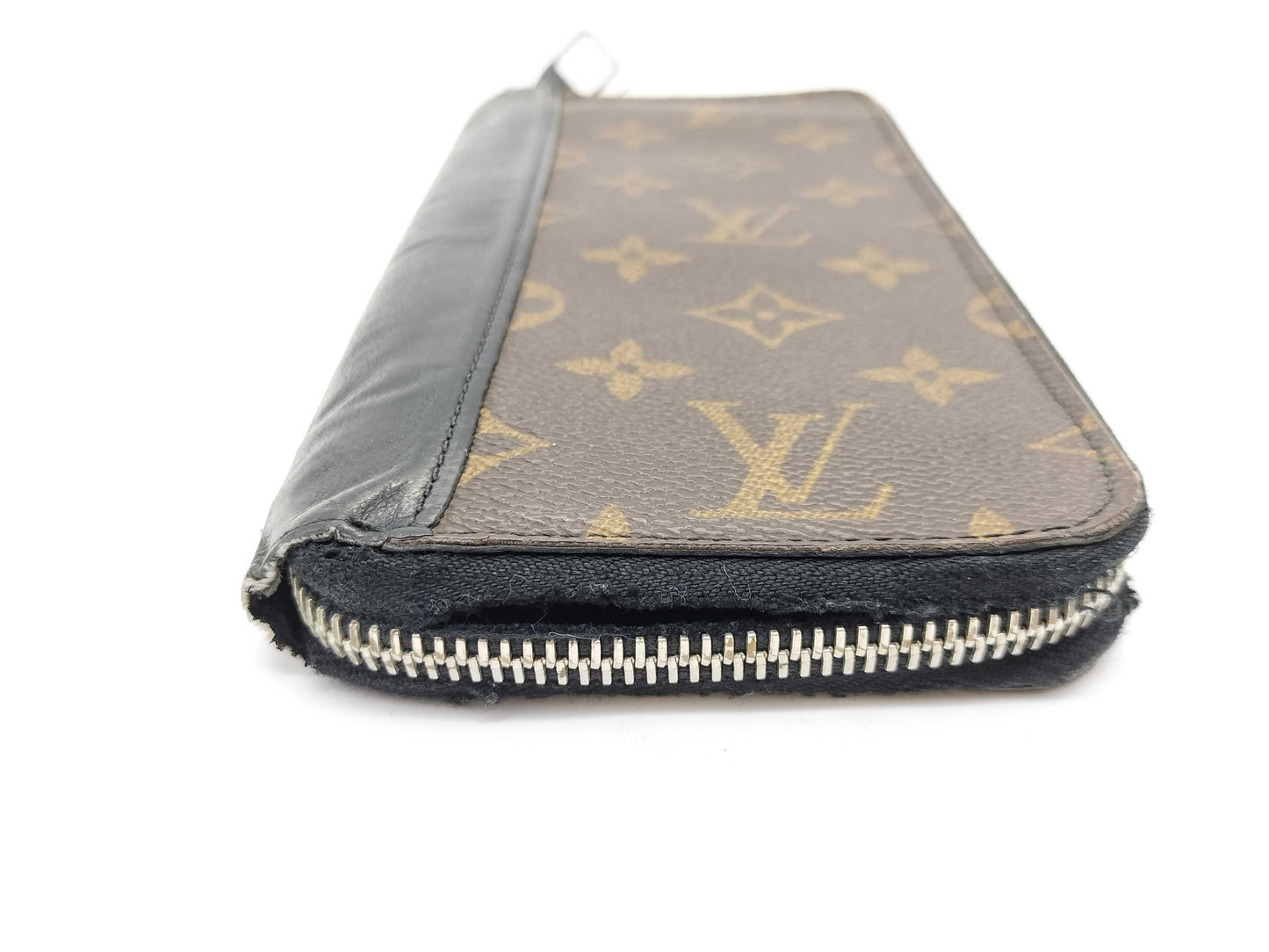 LOUIS VUITTON CA 2148 Monogram Macassar M60109 Macassar Zippy Vertical Wallet with Initials