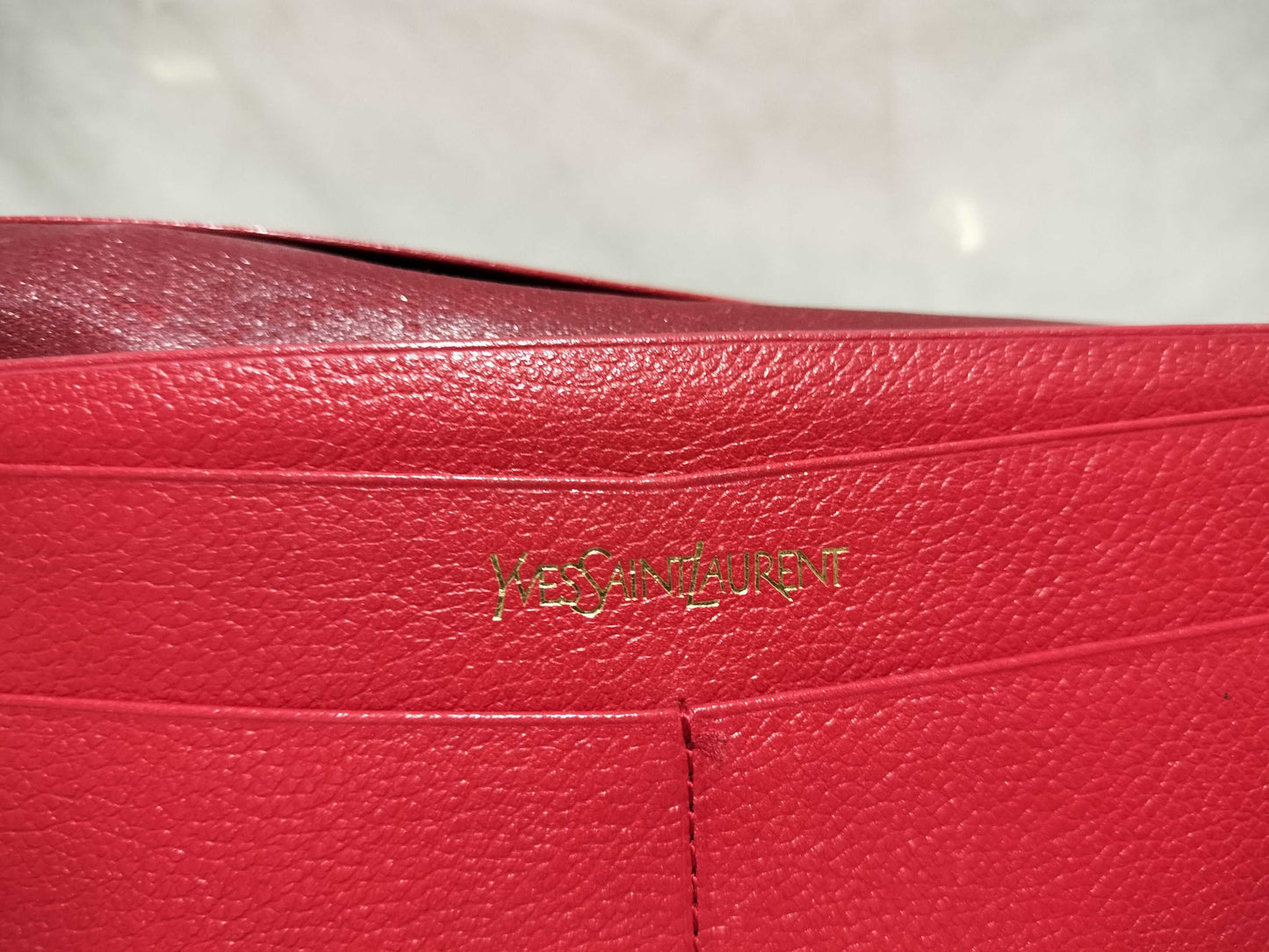 Yves Saint Laurent Leather Long Wallet