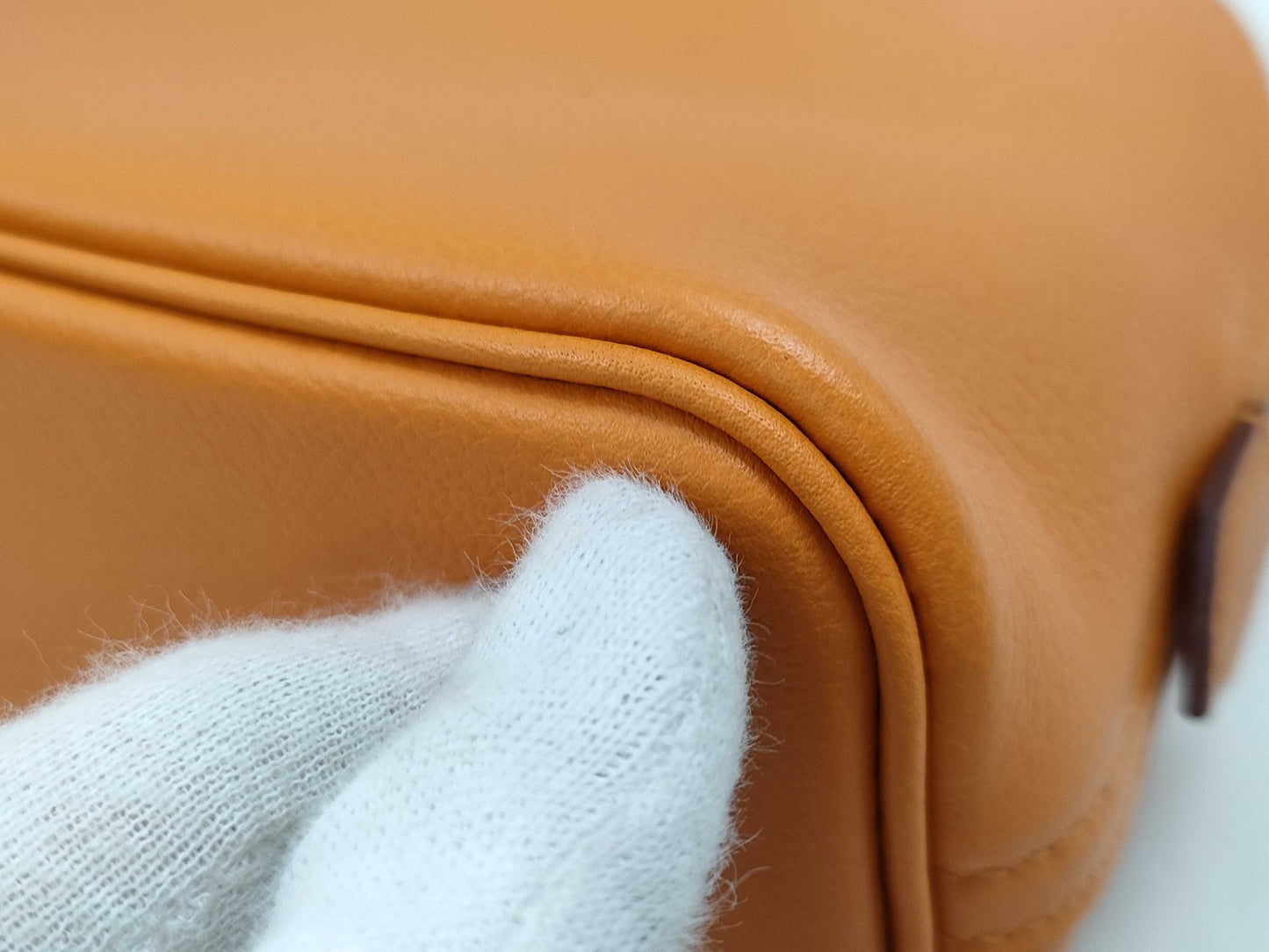 HERMES Bolide Mini/Apricot/Veau Evercolor/Silver Hardware/Handbag