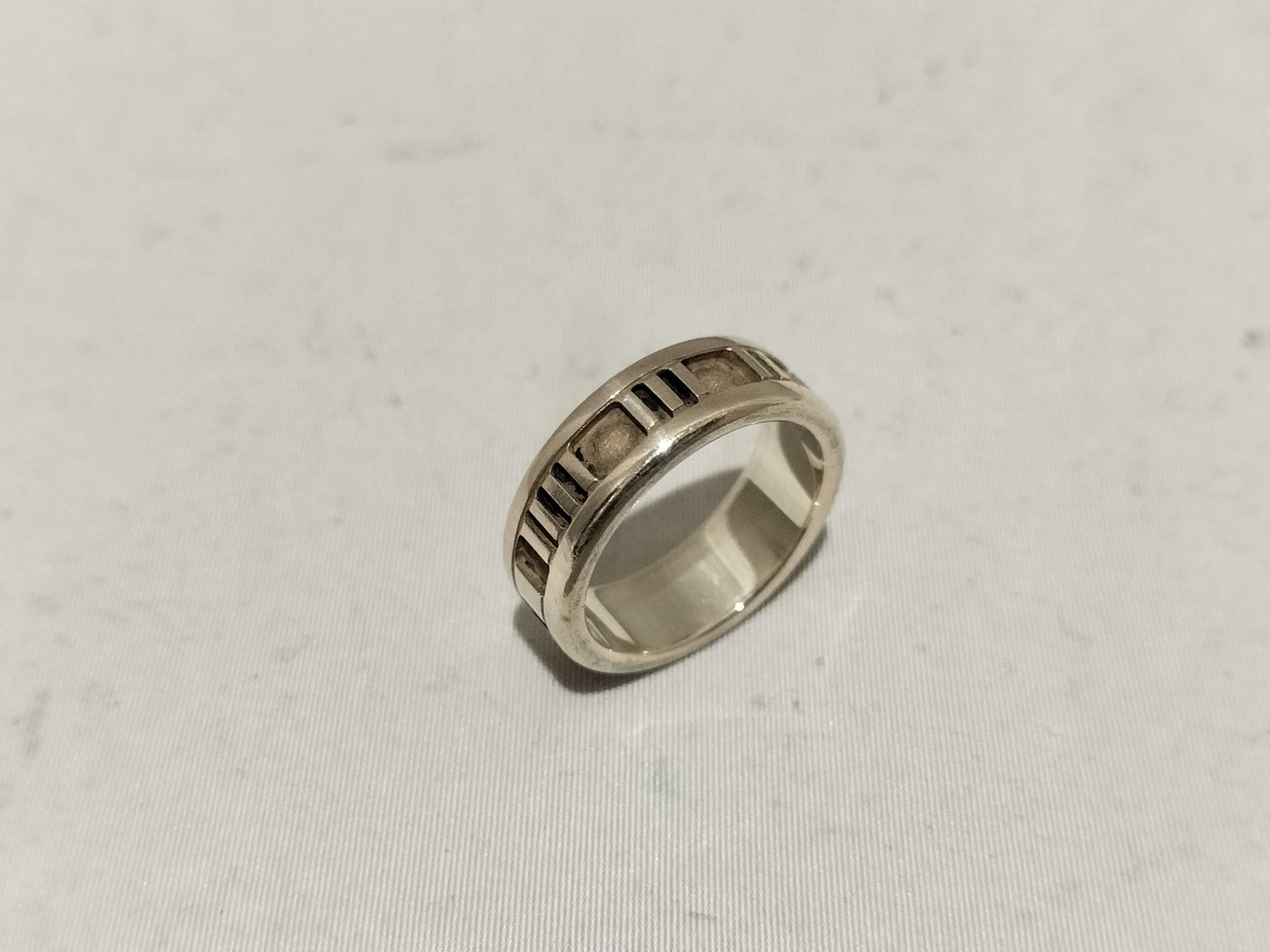 Tiffany & Co. Atlas Numeric Silver Ring