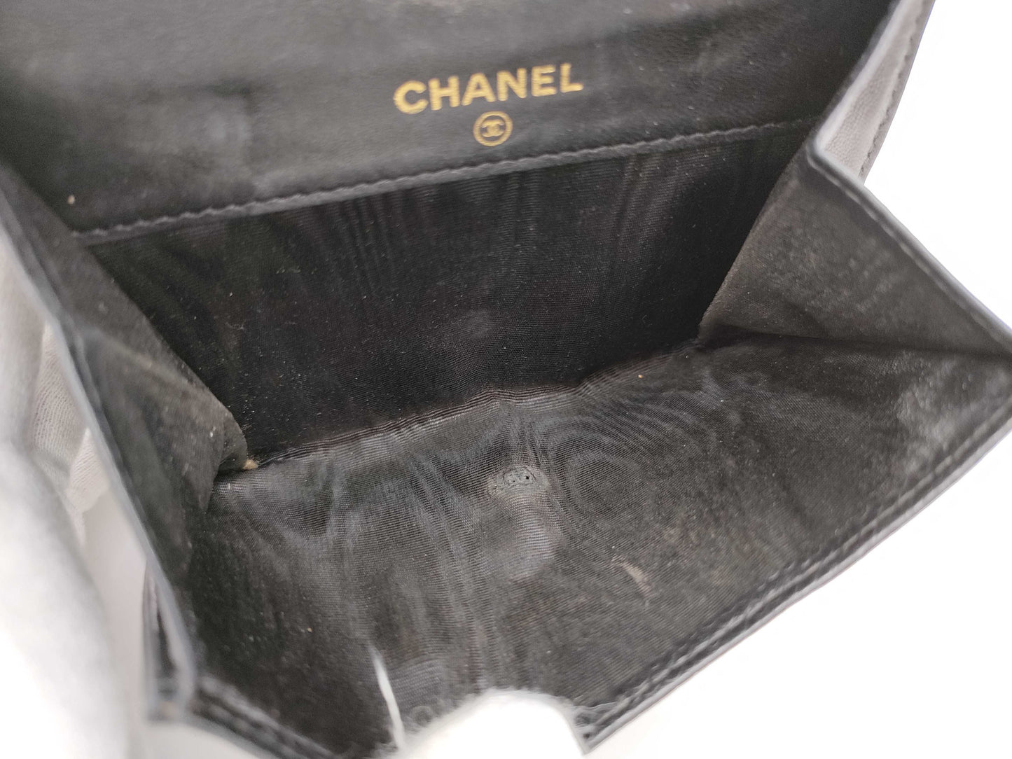 CHANEL Caviar Skin Coco Bifold Compact Wallet, Black