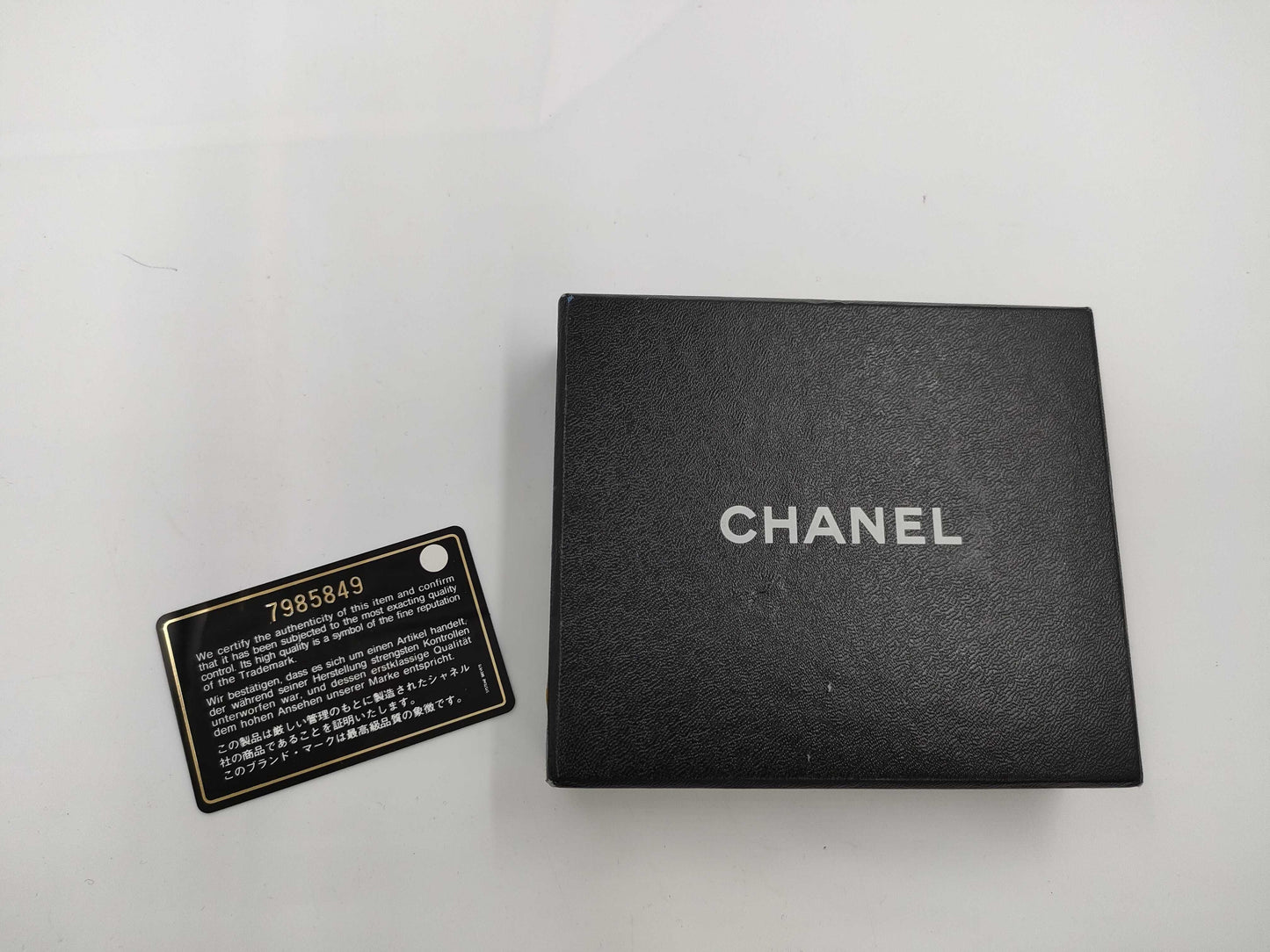 CHANEL Caviar Skin Coco Bifold Compact Wallet, Black