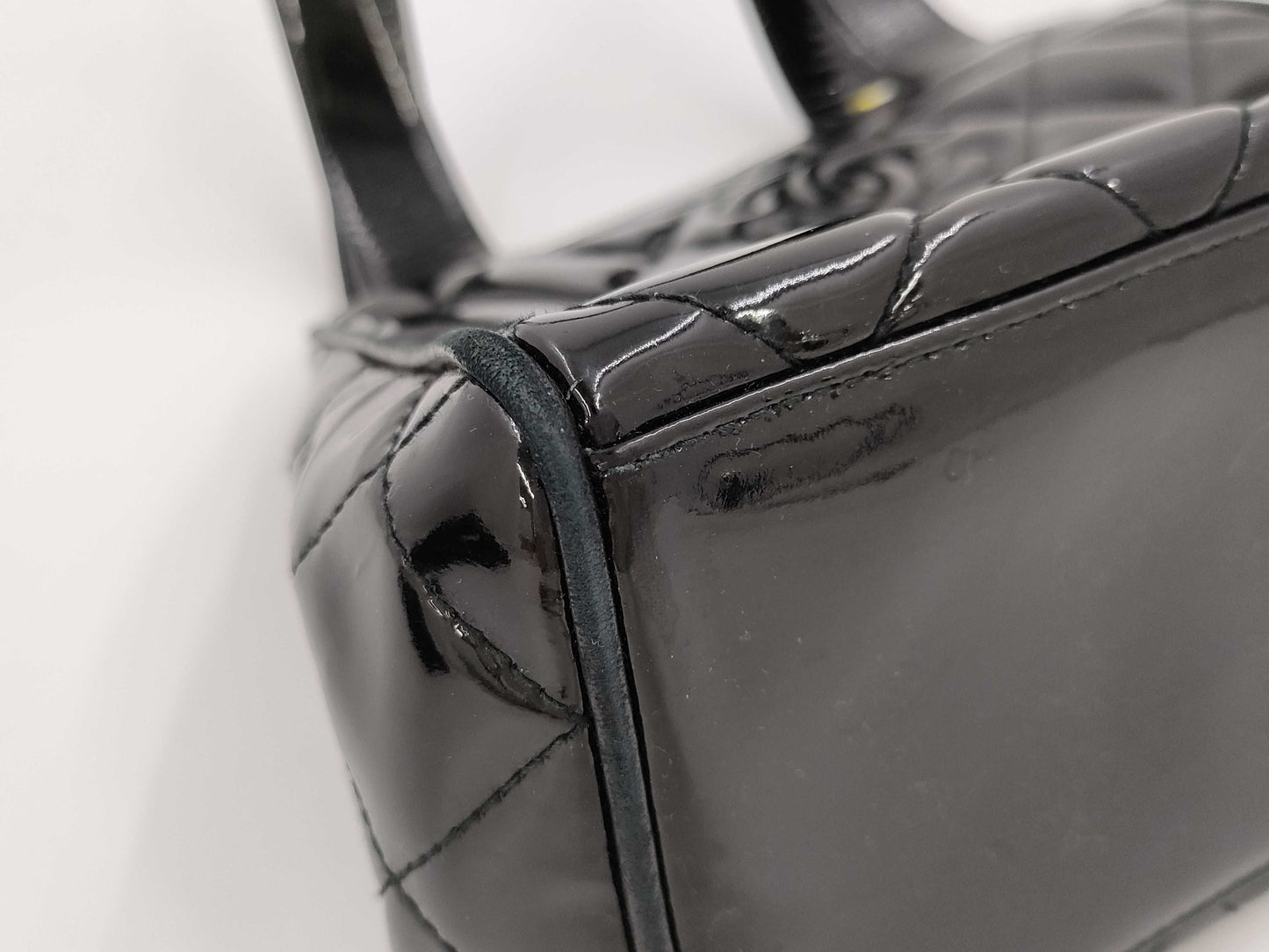 CHANEL Enamel Quilted Handbag