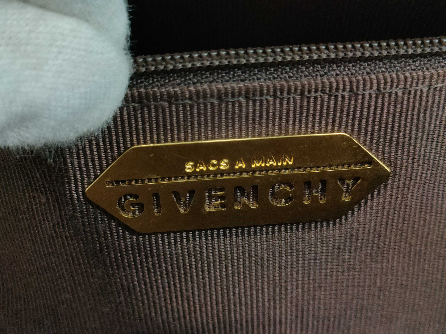 GIVENCHY Suede-Look Leather Handbag Brown