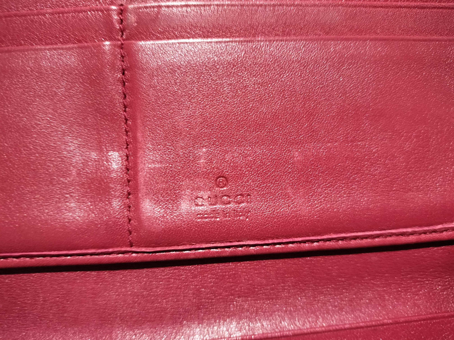 GUCCI GG Microshima Long Wallet Red