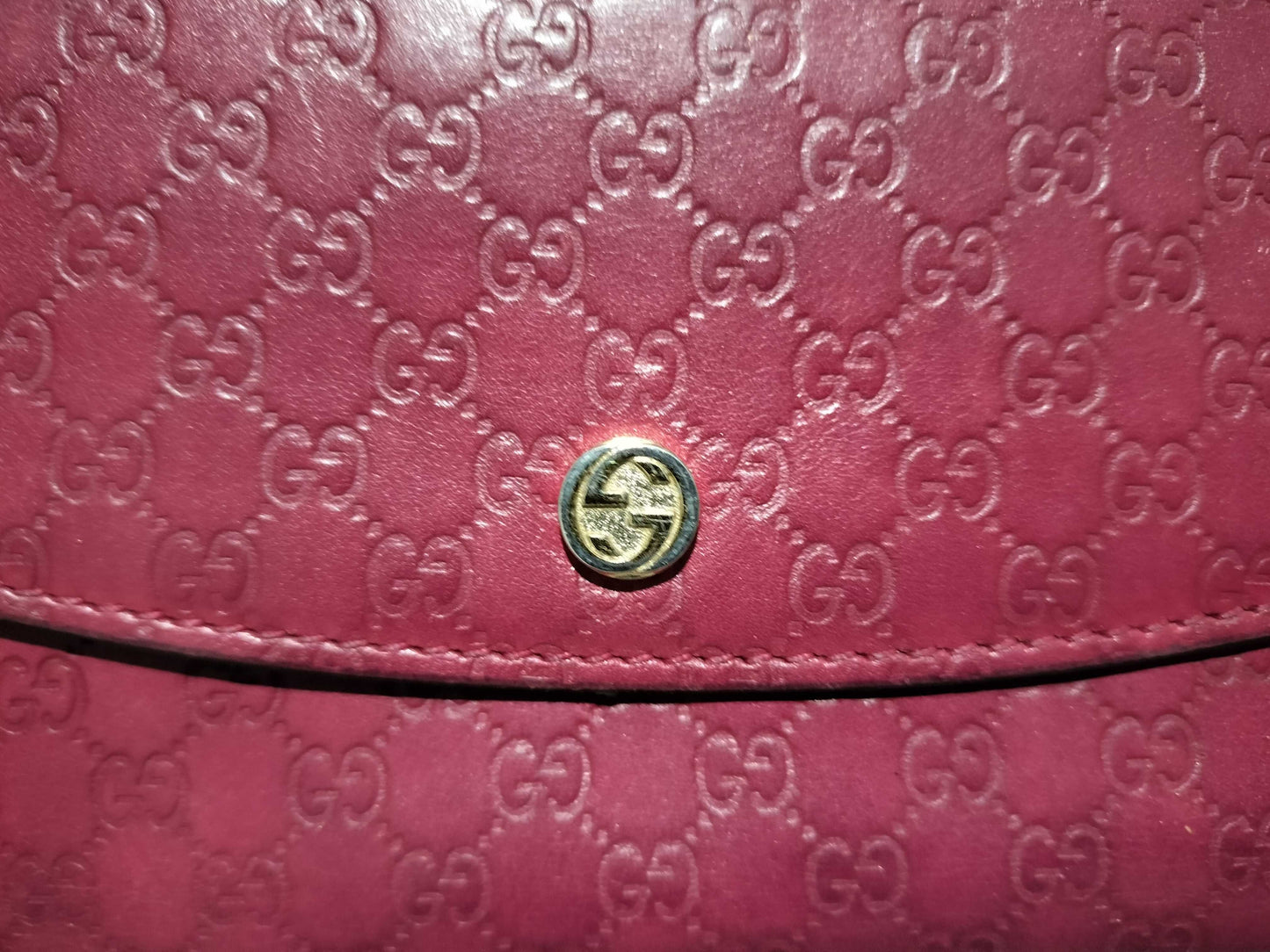 GUCCI GG Microshima Long Wallet Red