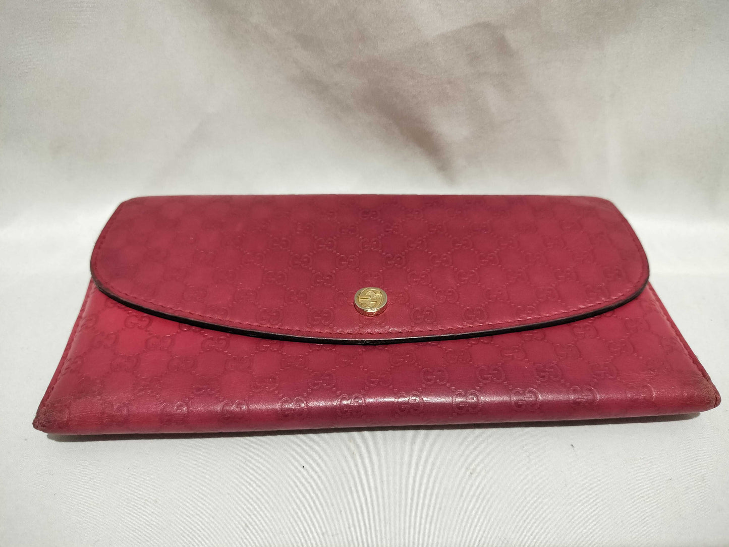 GUCCI GG Microshima Long Wallet Red