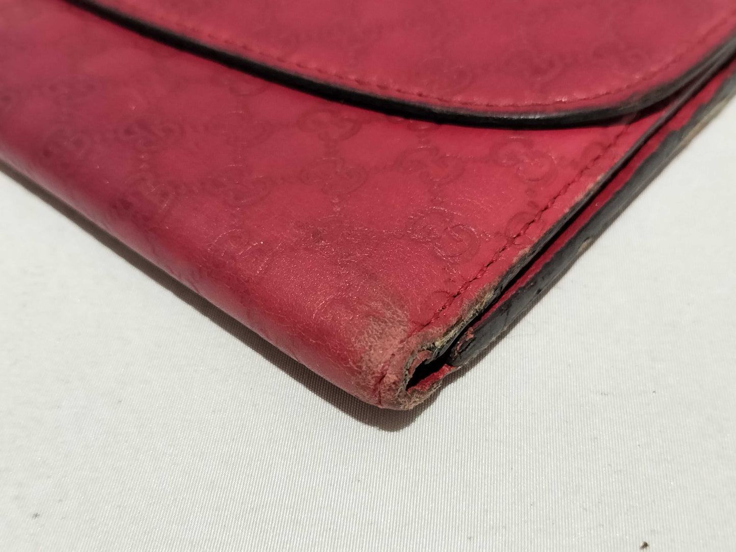 GUCCI GG Microshima Long Wallet Red