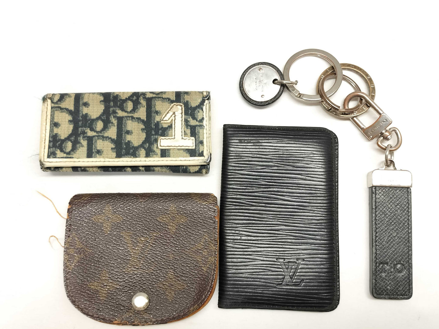 LOUIS VUITTON Monogram Epi/Taiga Accessories/DIOR Key Case Bundle