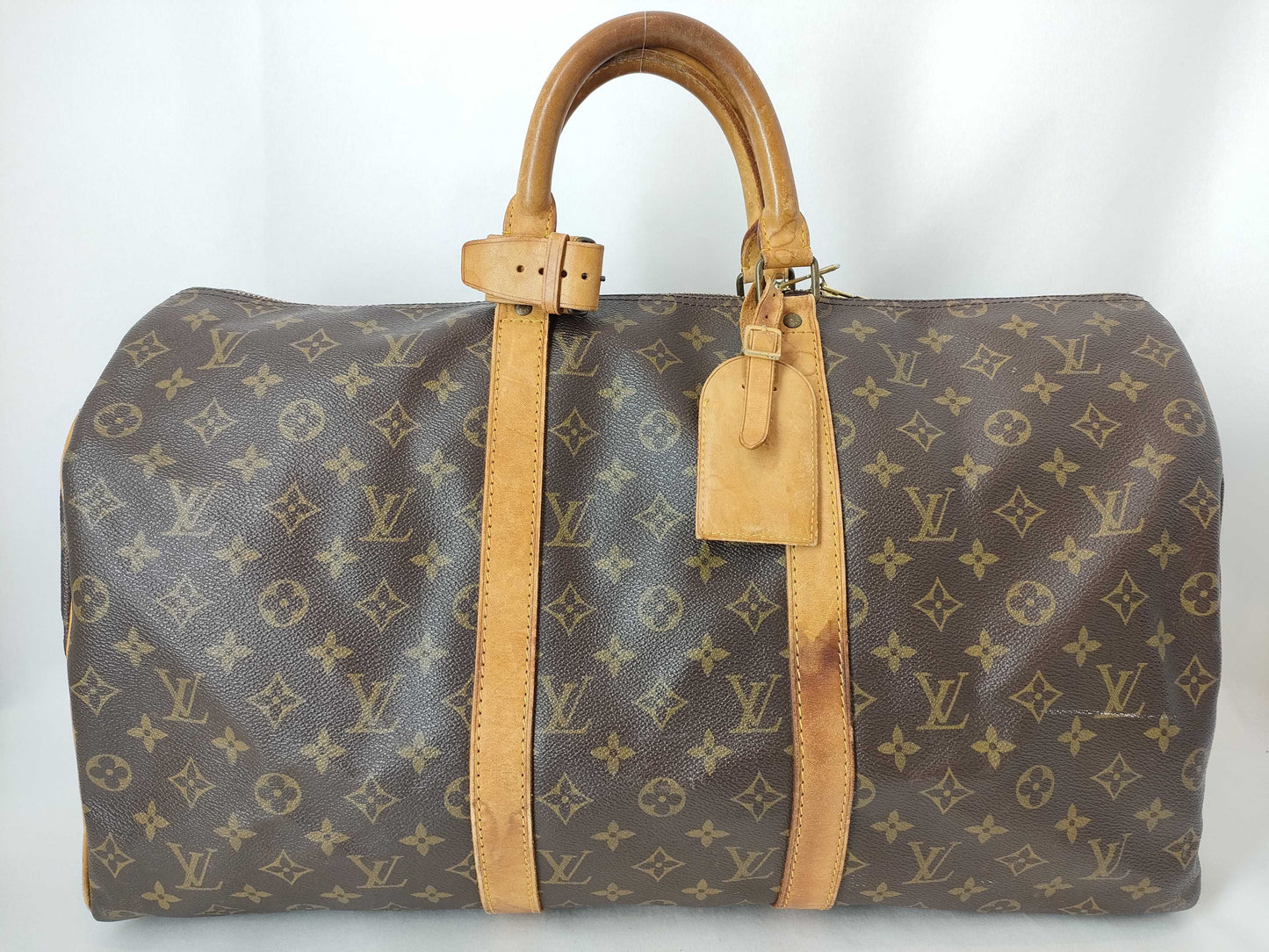 LOUIS VUITTON RFID verification failed. 832SD Monogram Keepall 50 Boston Bag.
