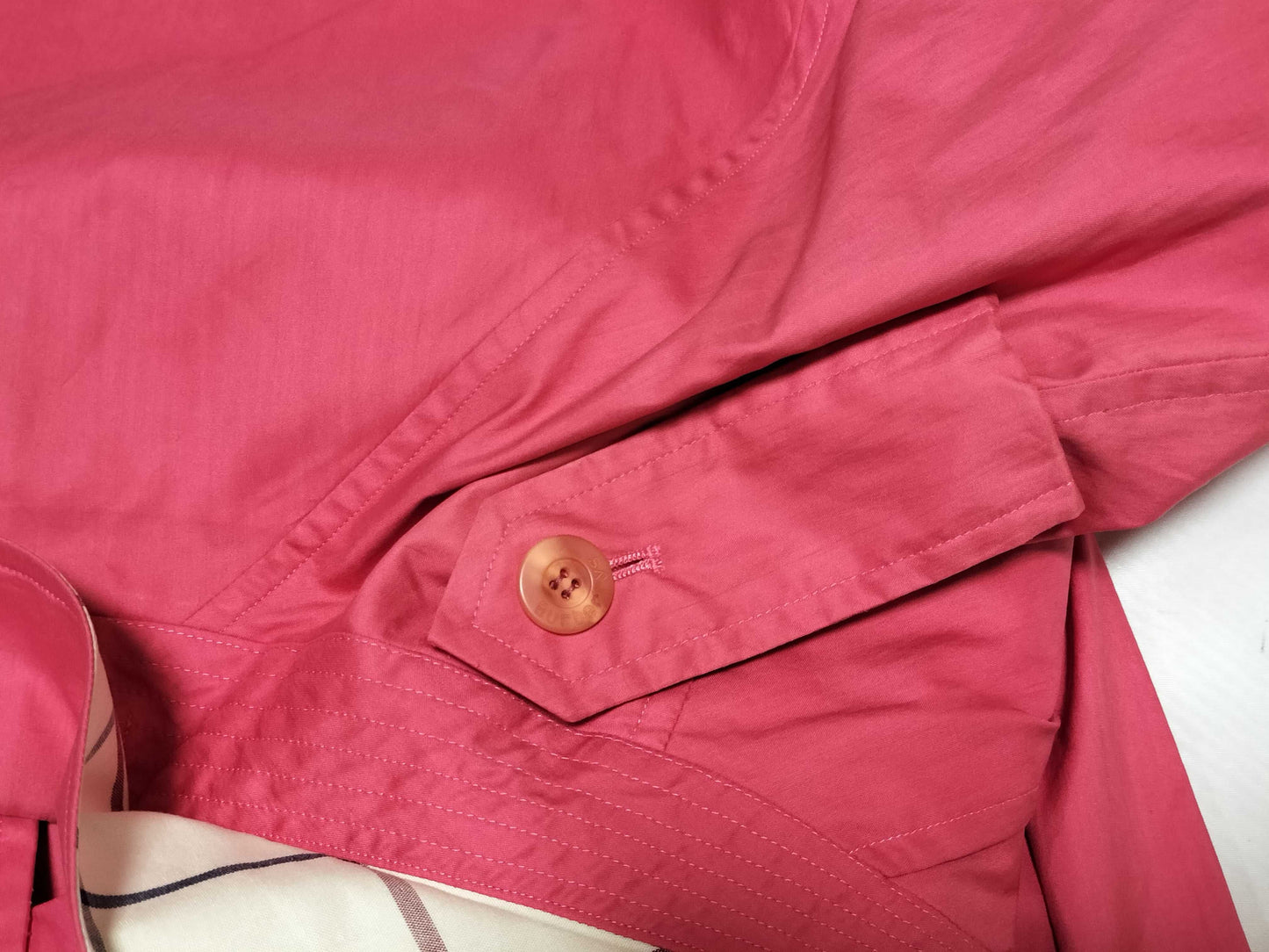 BURBERRY nylon trench coat pink coat