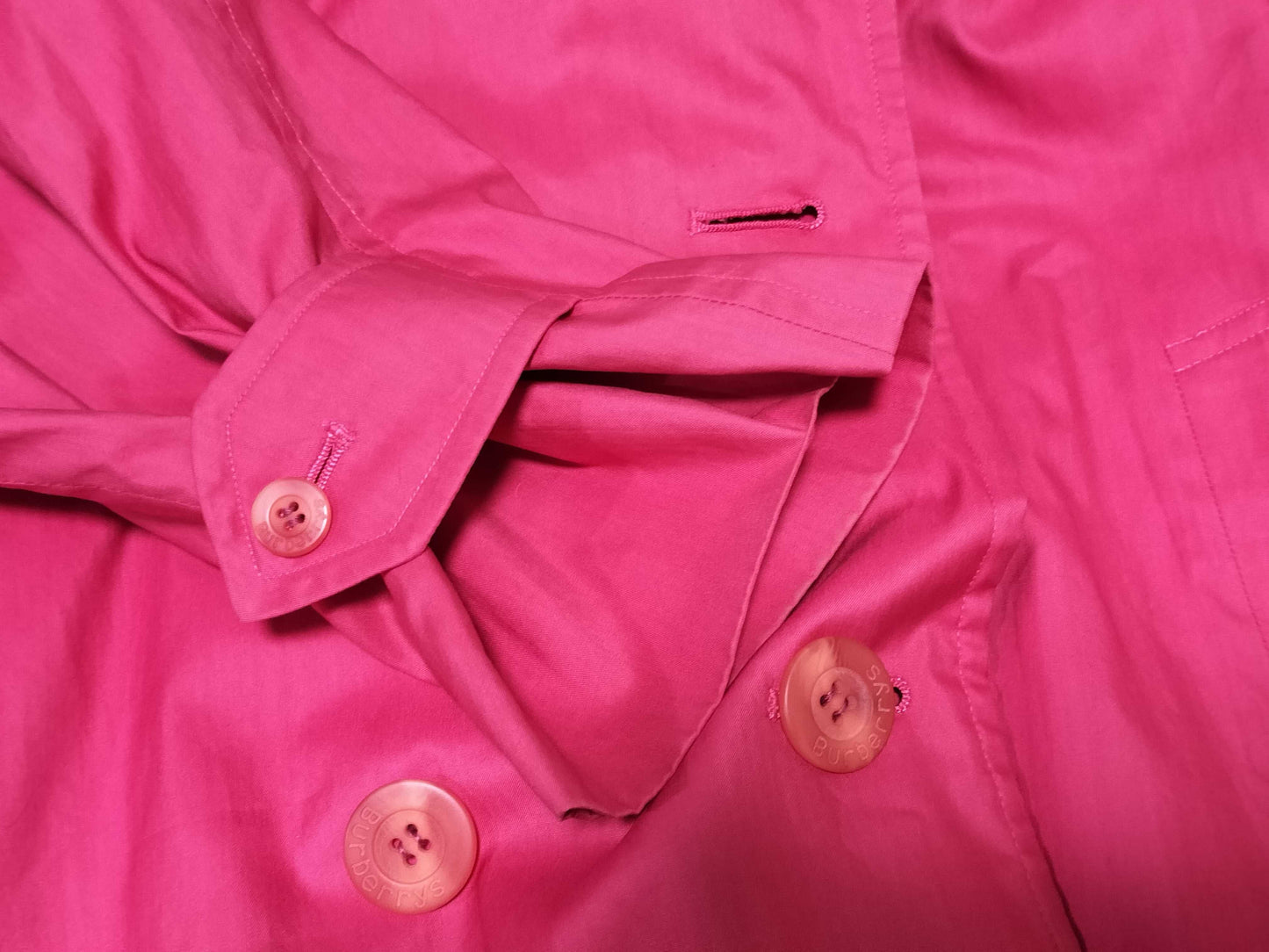 BURBERRY nylon trench coat pink coat