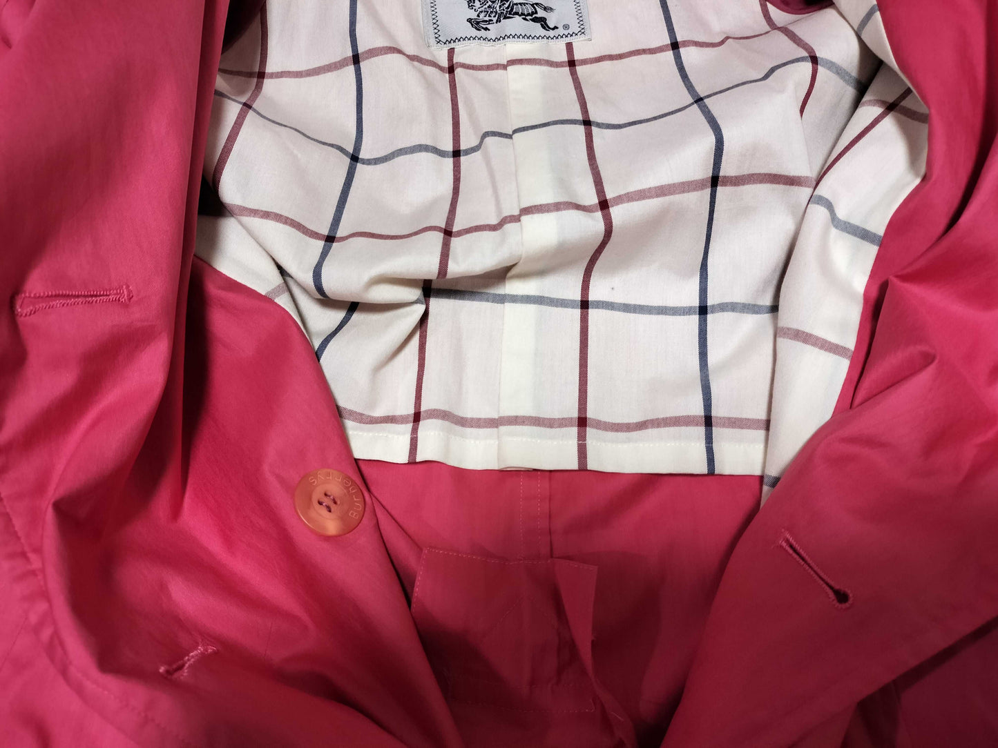 BURBERRY nylon trench coat pink coat