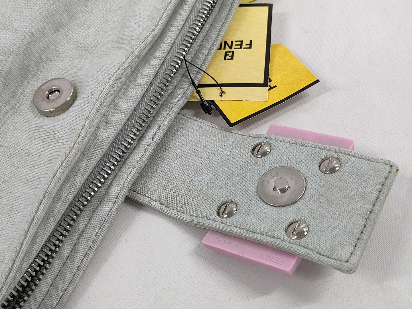 FENDI Mamma Cotton One-Shoulder Shoulder Bag with Tag
