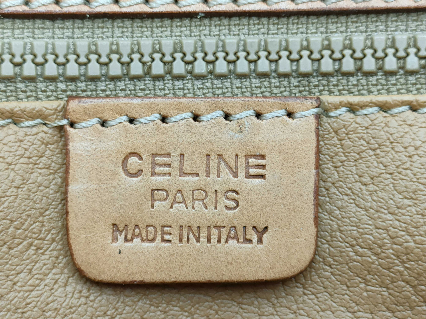 CELINE Second/Clutch Bag/Beige Second Bag