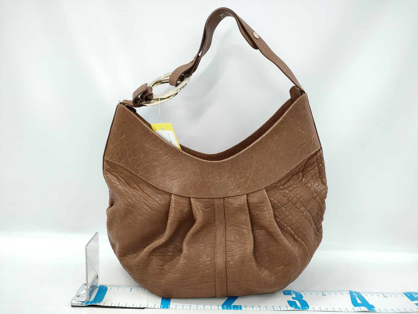 BVLGARI Leather Gold Hardware One-Shoulder Shoulder Bag
