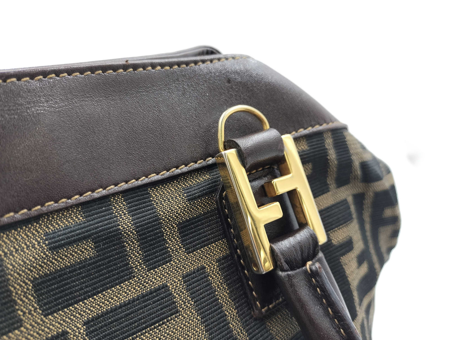 FENDI Zucca pattern FF hardware handbag