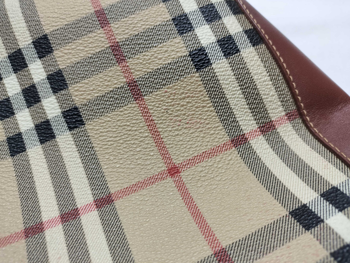 BURBERRY Nova Check PVC One-Shoulder Shoulder Bag