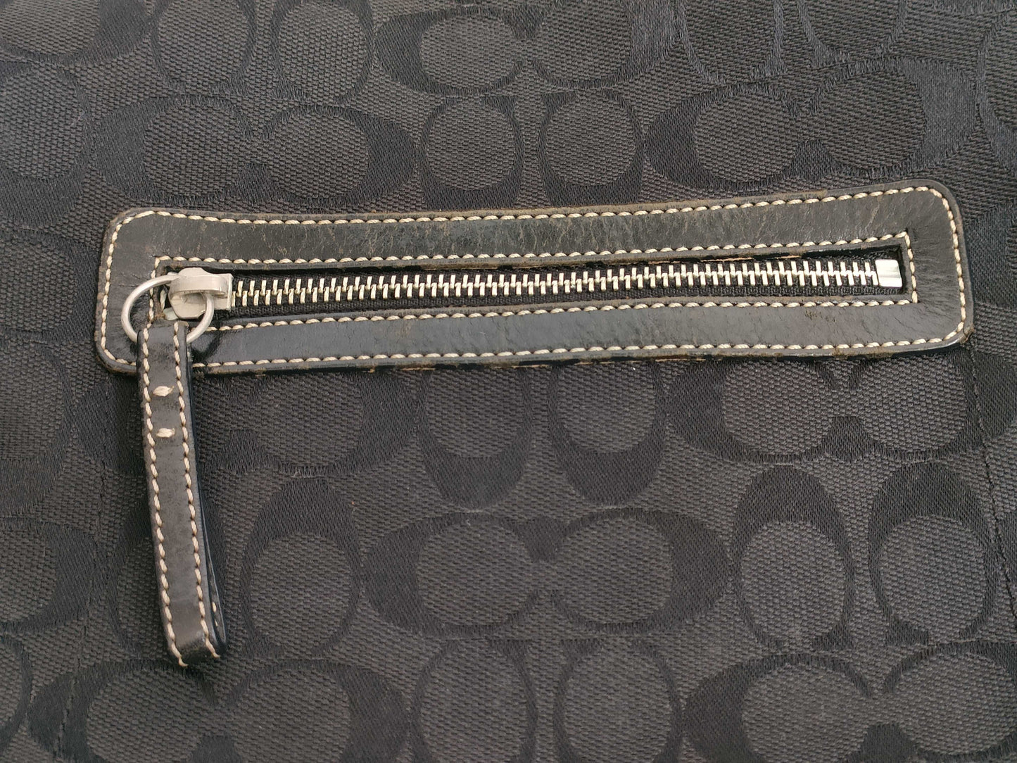 COACH Signature Signature/Nylon x Leather 2-Piece Shoulder Bag