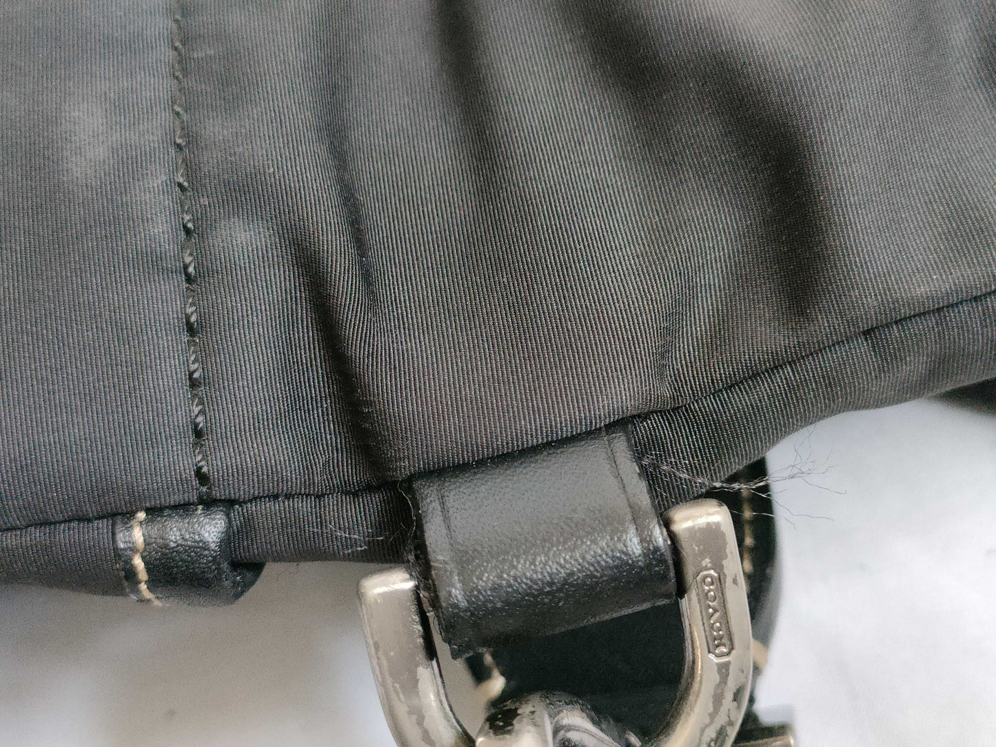 COACH Signature Signature/Nylon x Leather 2-Piece Shoulder Bag