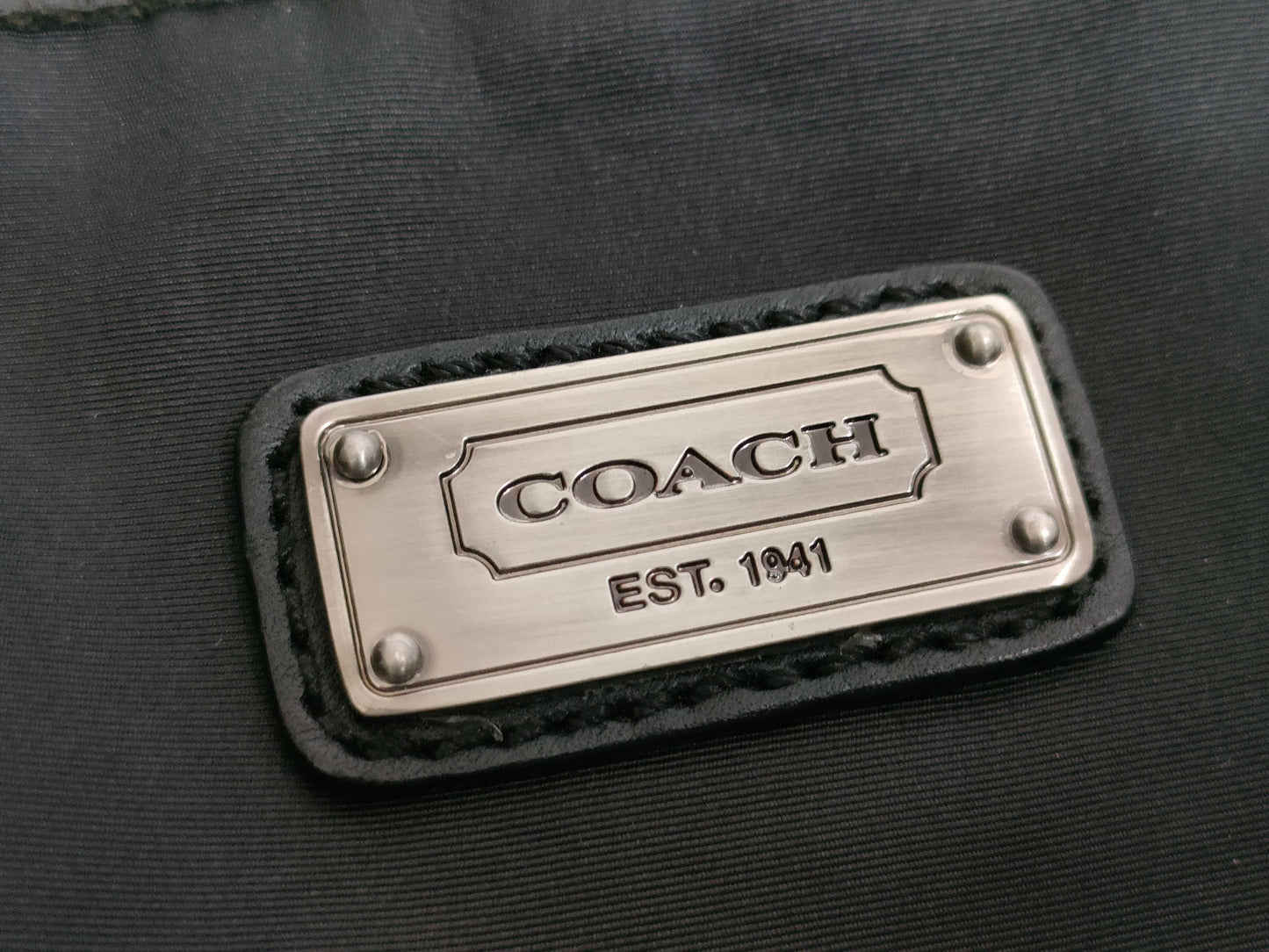 COACH Signature Signature/Nylon x Leather 2-Piece Shoulder Bag