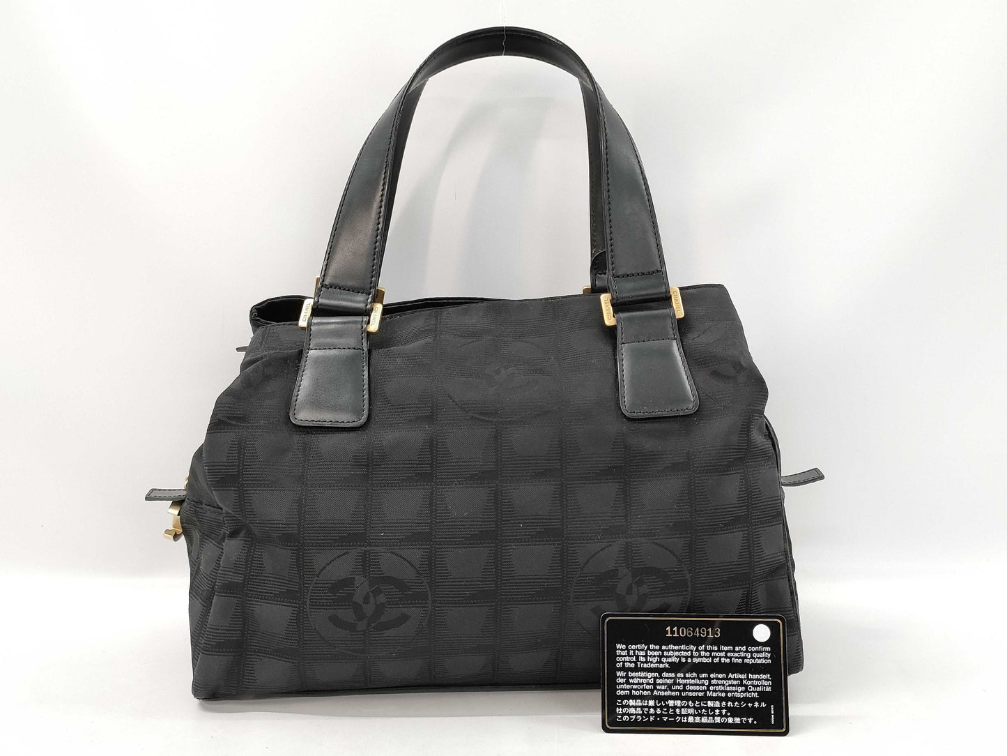 CHANEL New Travel Line Tote Bag Coco Mark Tote Bag