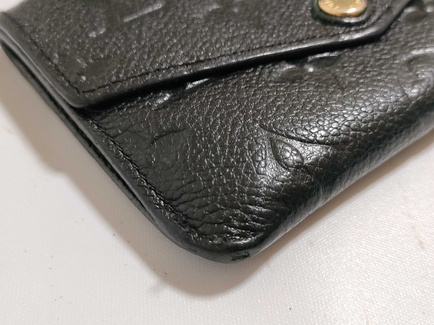 LOUIS VUITTON RFID Unverified Monogram Empreinte Pochette Cle M60633 Noir Coin Purse
