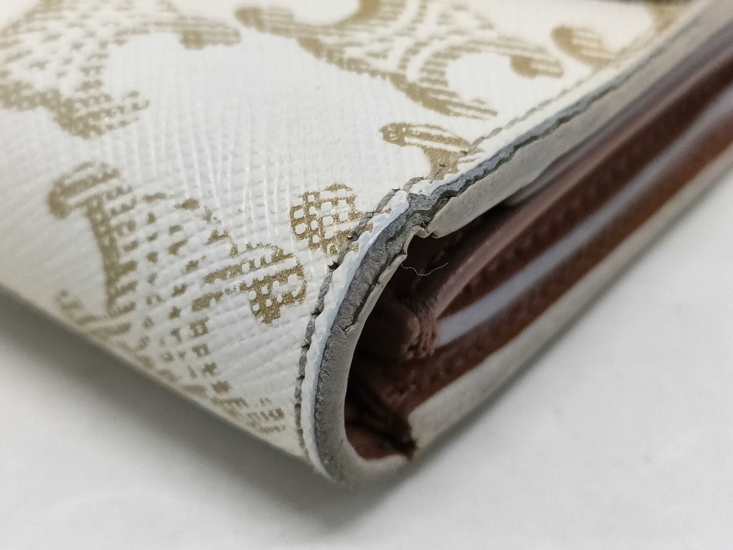 CELINE Triomphe Leather Compact Wallet