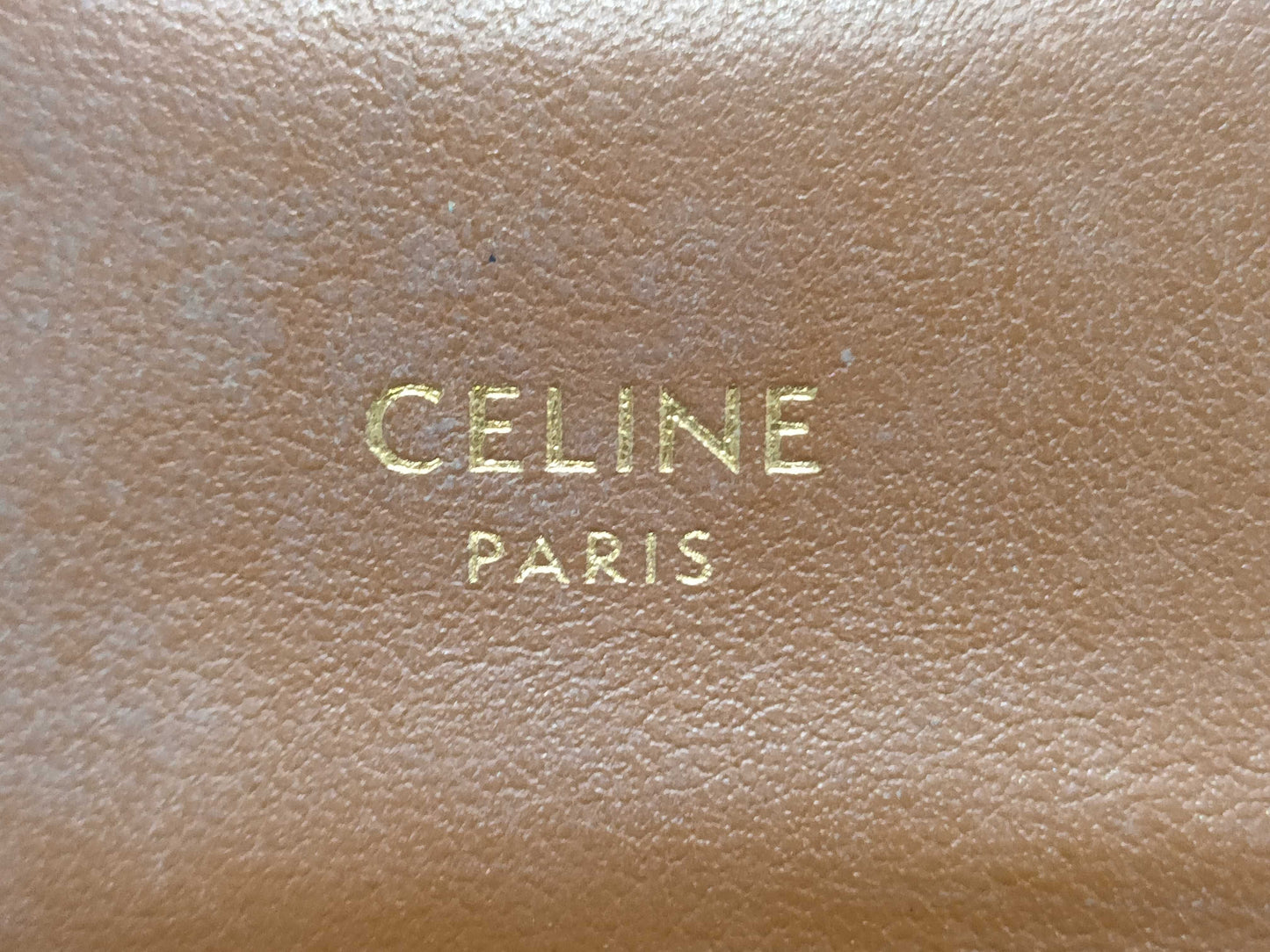 CELINE Triomphe Leather Compact Wallet