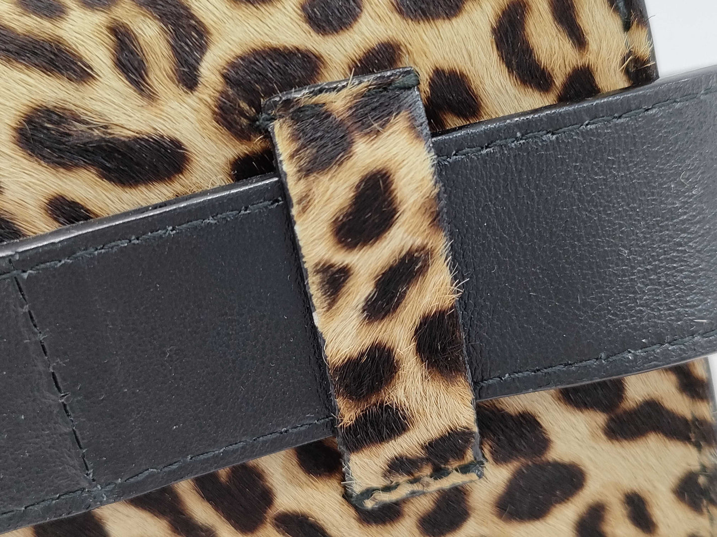 JIMMY CHOO Madeline Leopard Harako Leather Shoulder Bag