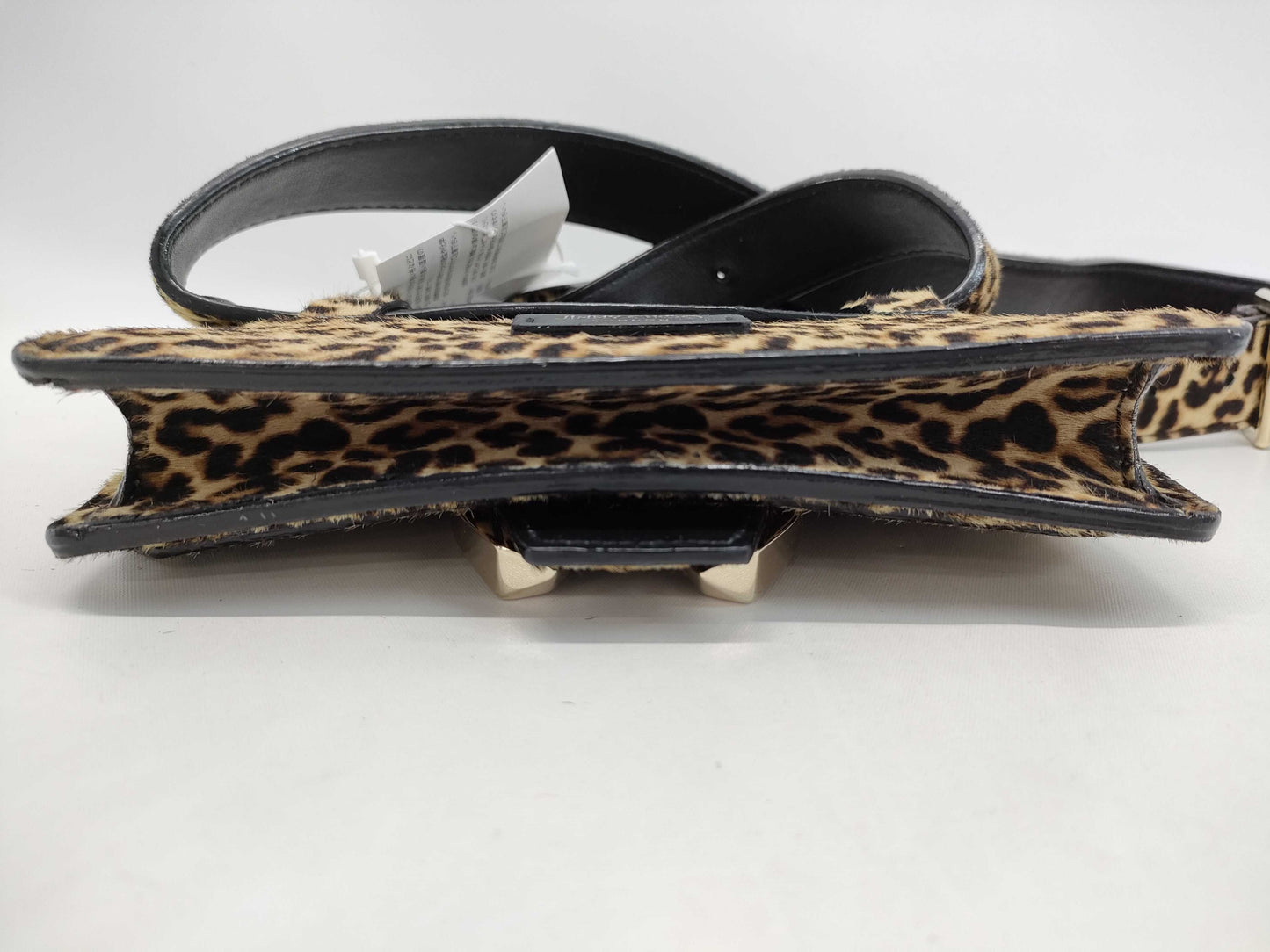 JIMMY CHOO Madeline Leopard Harako Leather Shoulder Bag