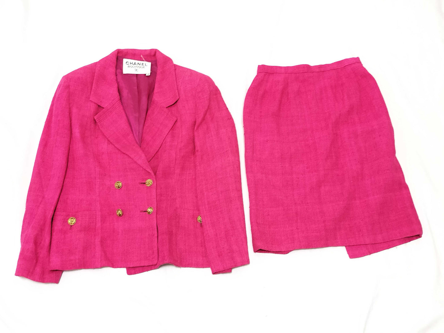 CHANEL Tweed/Set-up/Size 38/Pink Other Apparel