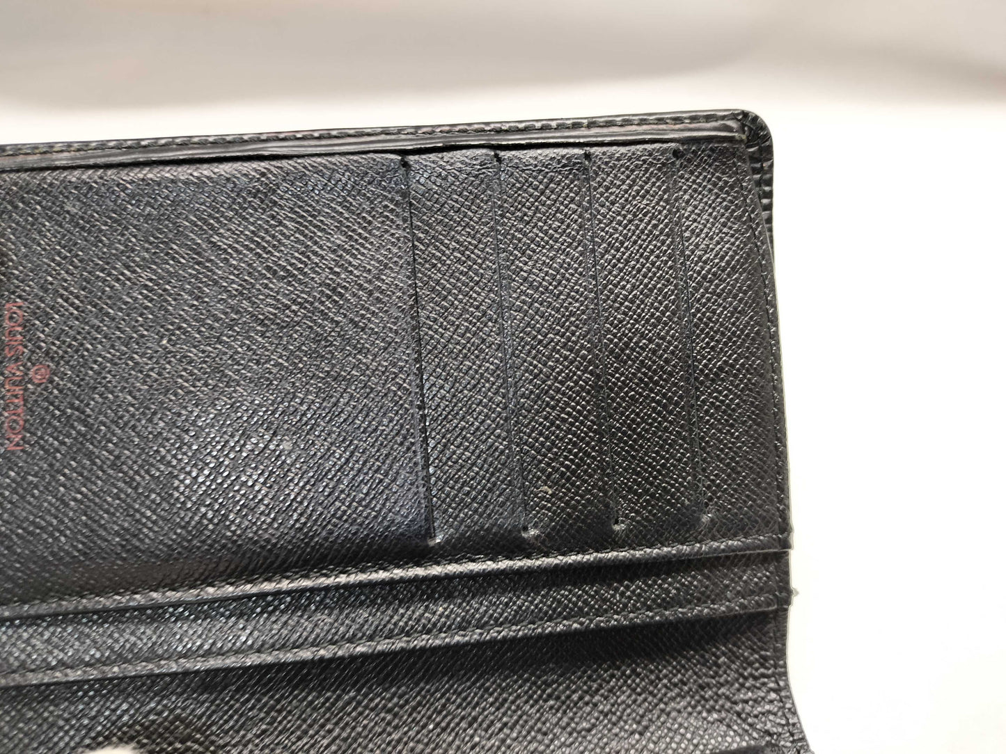 LOUIS VUITTON MI0042 Epi Folding Wallet Black Wallet