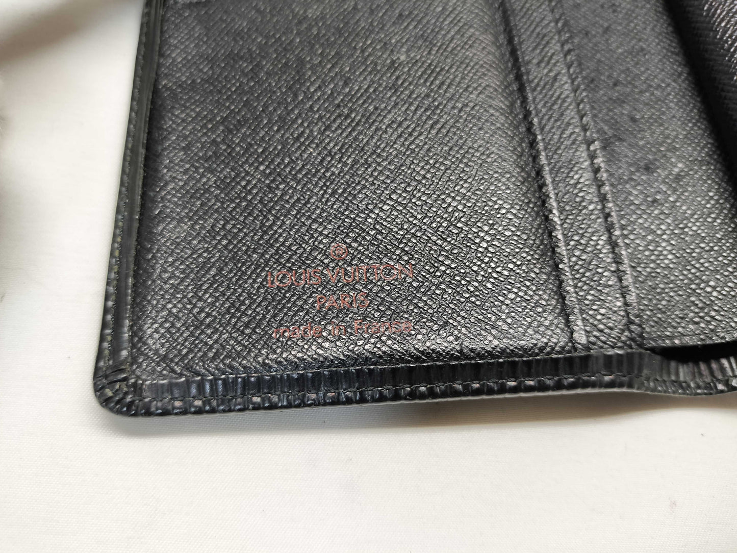 LOUIS VUITTON MI0042 Epi Folding Wallet Black Wallet