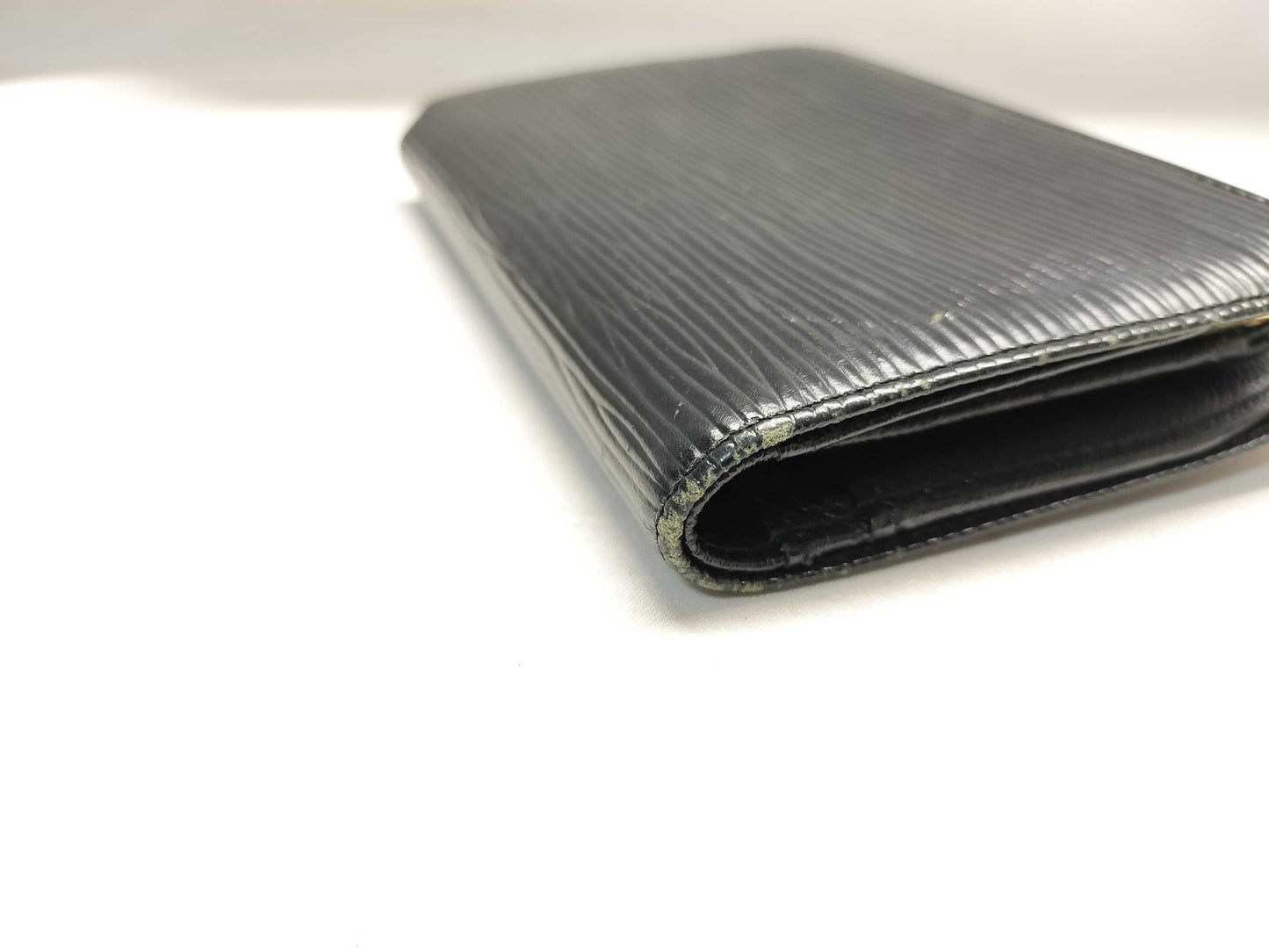 LOUIS VUITTON MI0042 Epi Folding Wallet Black Wallet